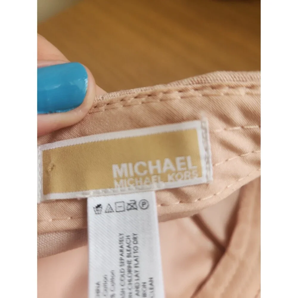 Michael Kors Pink Signature Print Adjustable Hat Cap